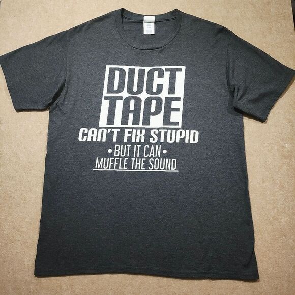Port & Company Duct Tape Gray Graphic T-Shirt #2 - Picture 2 of 5